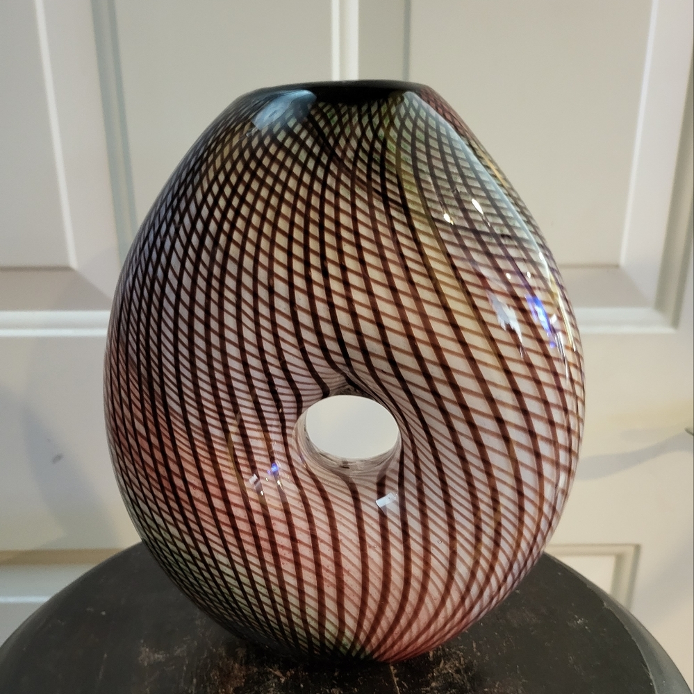 Mezza Filigrana Glass Vase by Arte Vetraria Muranese - Picture 2 of 11